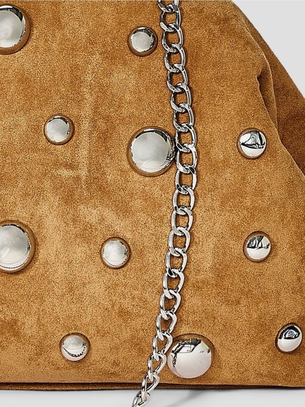 A New Day Studded Faux Suede Chain Shoulder Bag - Picture 3 of 4